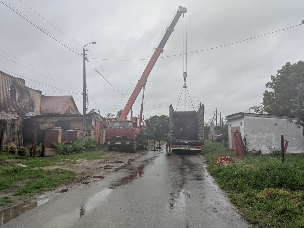 Тимчасове житло з Литви для постраждалих від дій рашистів (ФОТО)