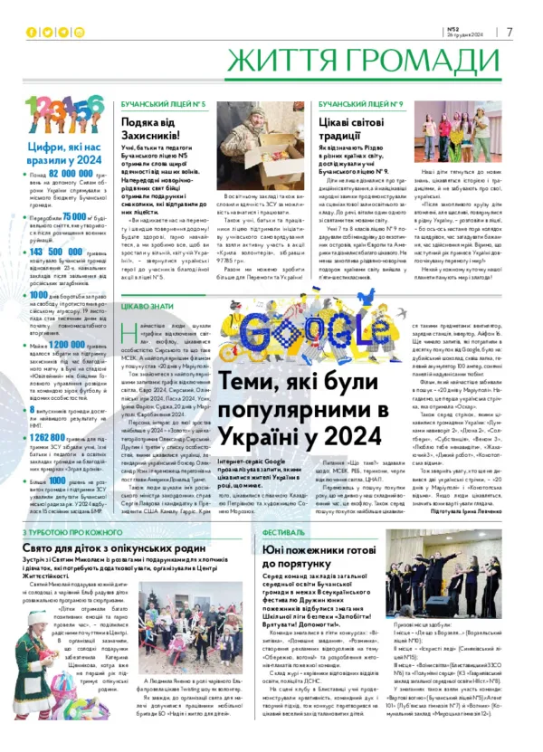 Газета Бучанські новини випуск 52 2024, стор.7