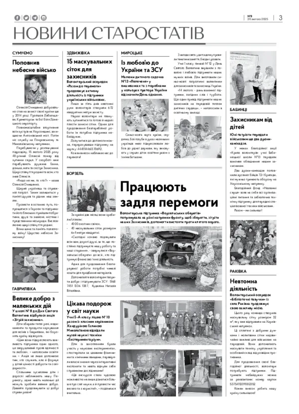 Газета Бучанські новини випуск 8 2025, стор.3