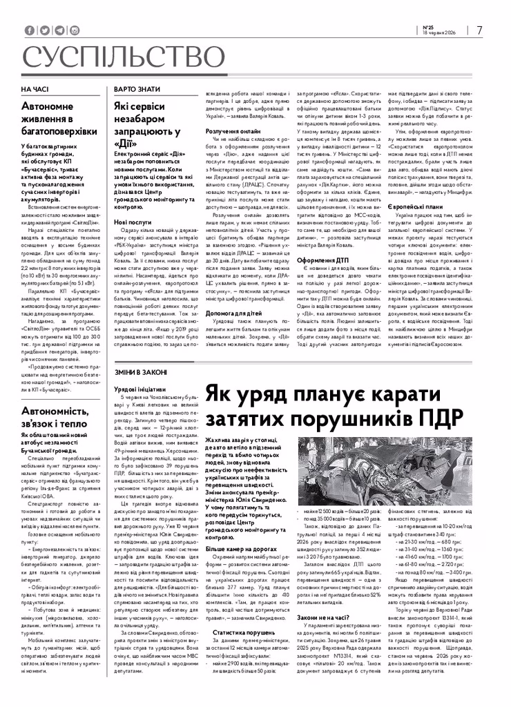 Газета Бучанські новини випуск 25 2026, стор.7